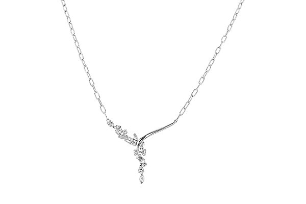 L328-25130: NECKLACE 1.22 TW FANCY CUT DIAMONDS (18")