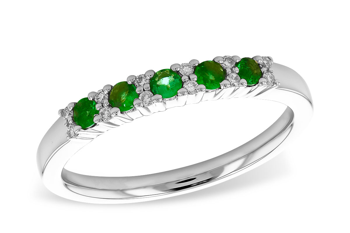 L328-26066: LDS WED RG .20 EMERALD .27 TGW