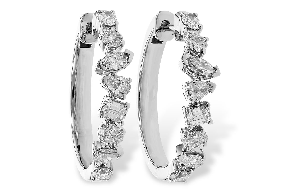 L328-26911: EARRINGS 1.15 TW FANCY CUT DIAS