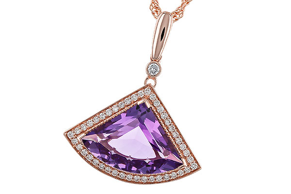 L329-11466: NECKLACE 2.80 AMETHYST 2.97 TGW