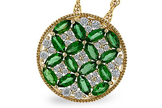 L329-11539: NECK 1.02 EMERALD TW 1.32 TGW