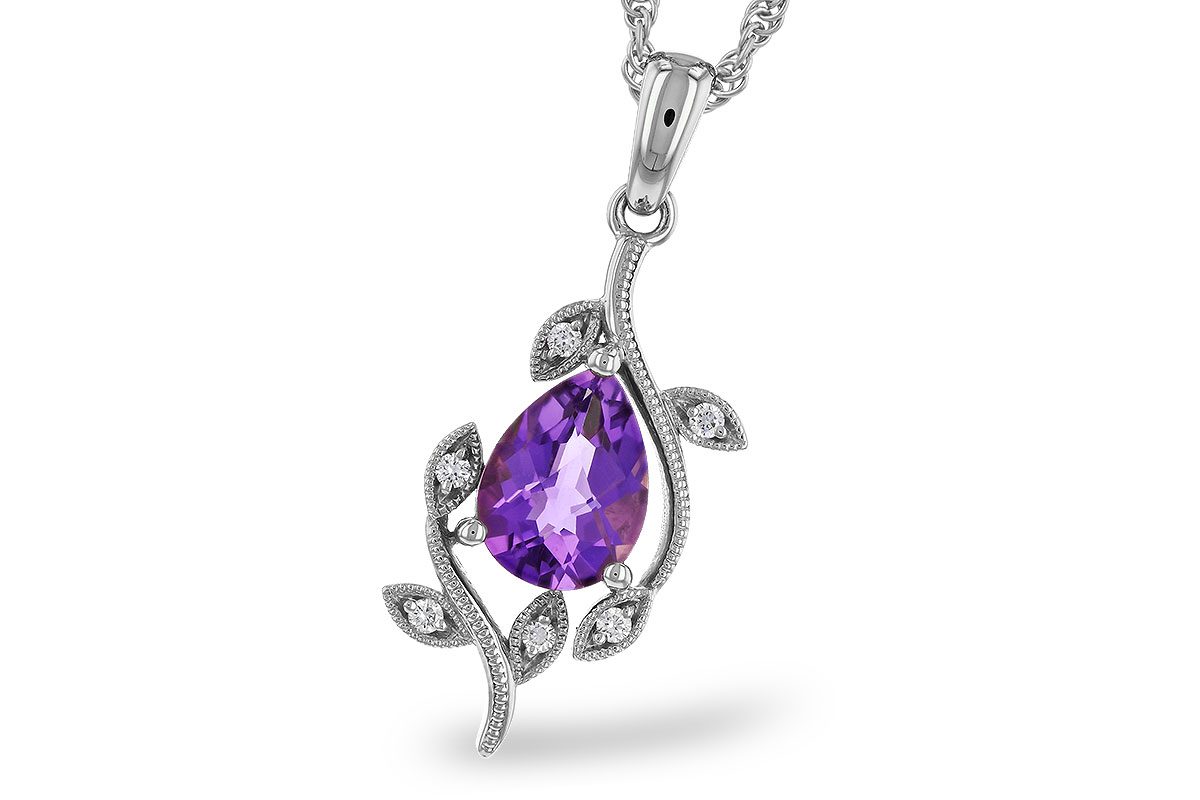 L329-12411: NECKLACE .88 AMETHYST .93 TGW (8x6MM AMY)