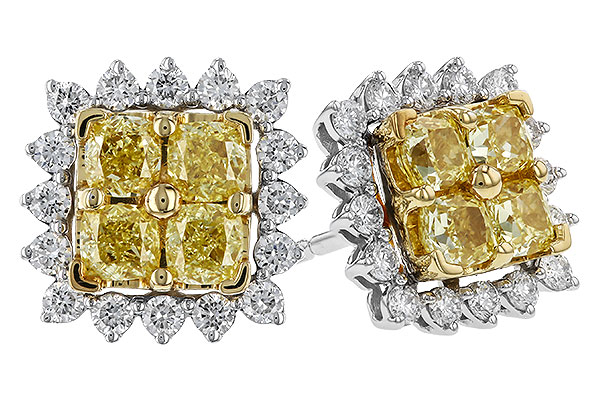 L329-13311: EARR 1.04 FANCY YELLOW DIAMONDS 1.44 TW