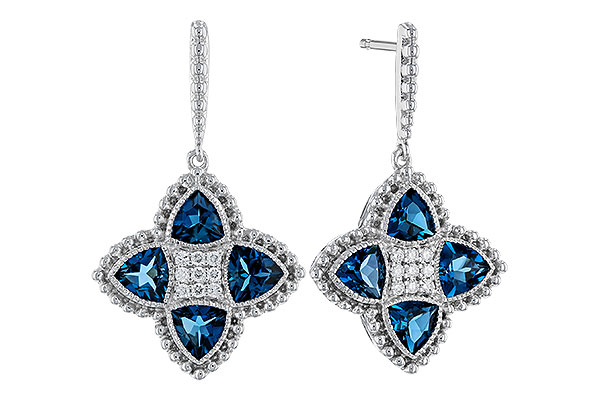 L329-14193: EARRINGS 1.73 LONDON BLUE TOPAZ 1.82 TGW
