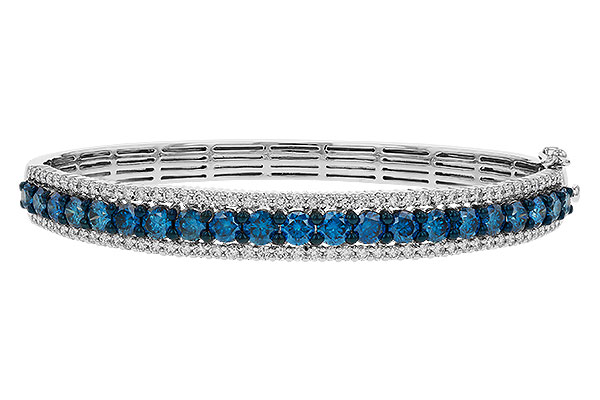 L329-14239: BANGLE 4.05 BLUE DIAS 5.50 TW