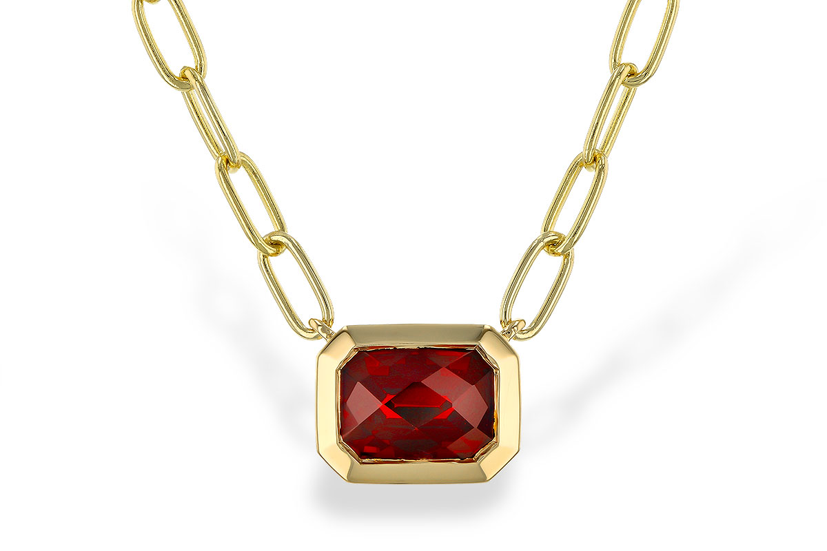 L329-15157: NECKLACE 1.45 GARNET (18")