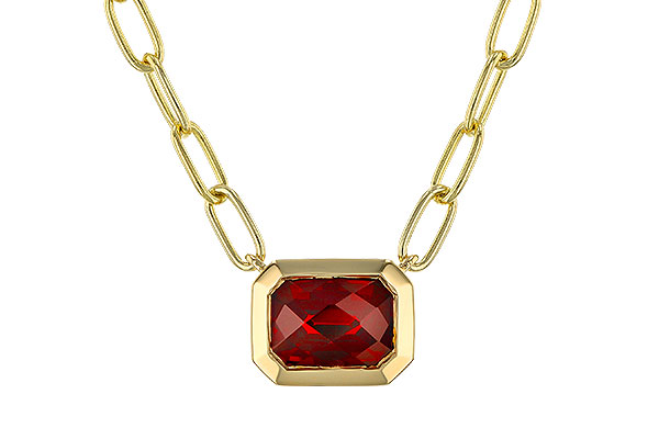 L329-15157: NECKLACE 1.45 GARNET (18")