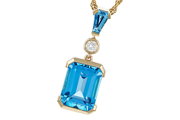 L329-16948: NECKLACE 3.05 BLUE TOPAZ TW 3.10 TGW