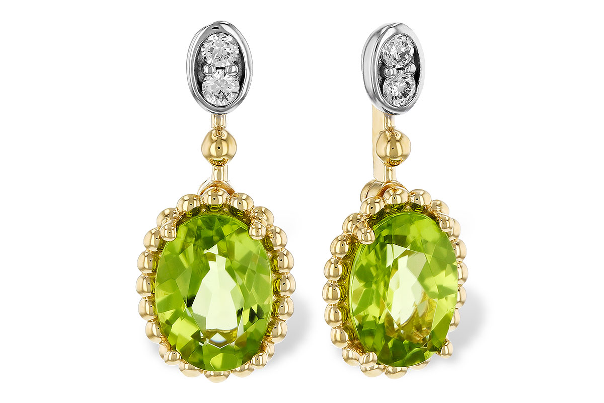 L329-16975: EARR 1.36 TW PERIDOT 1.42 TGW (7x5MM OV)
