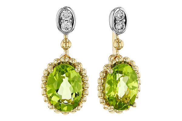 L329-16975: EARR 1.36 TW PERIDOT 1.42 TGW (7x5MM OV)
