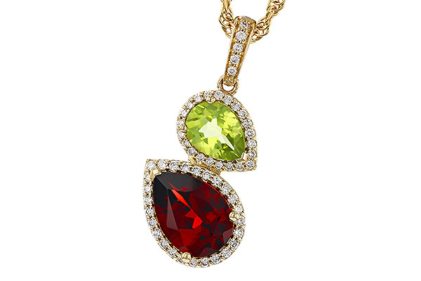L329-17857: NECKLACE 2.74 SEMI-PREC (GAR,PER) 2.95 TGW
