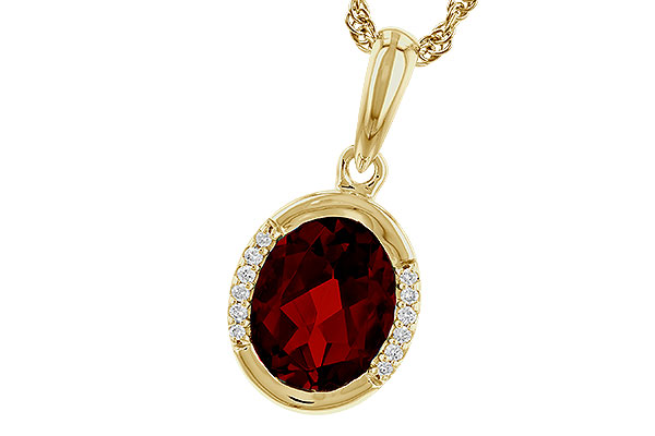 L330-01502: NECKLACE 2.02 TW GARNET 2.05 TGW (9x7 GAR)