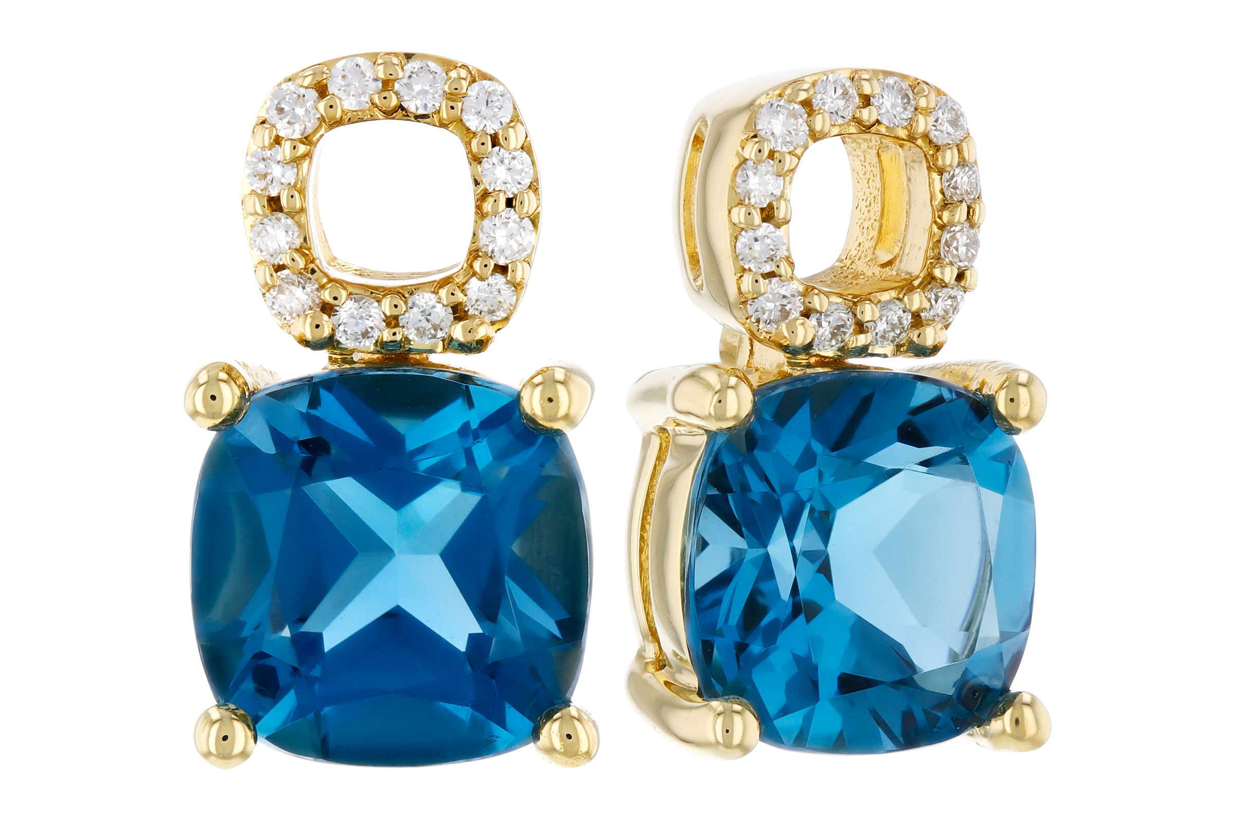 L330-02411: EARR 1.92 TW LONDON BLUE TOPAZ 1.98 TGW (6MM LBT)