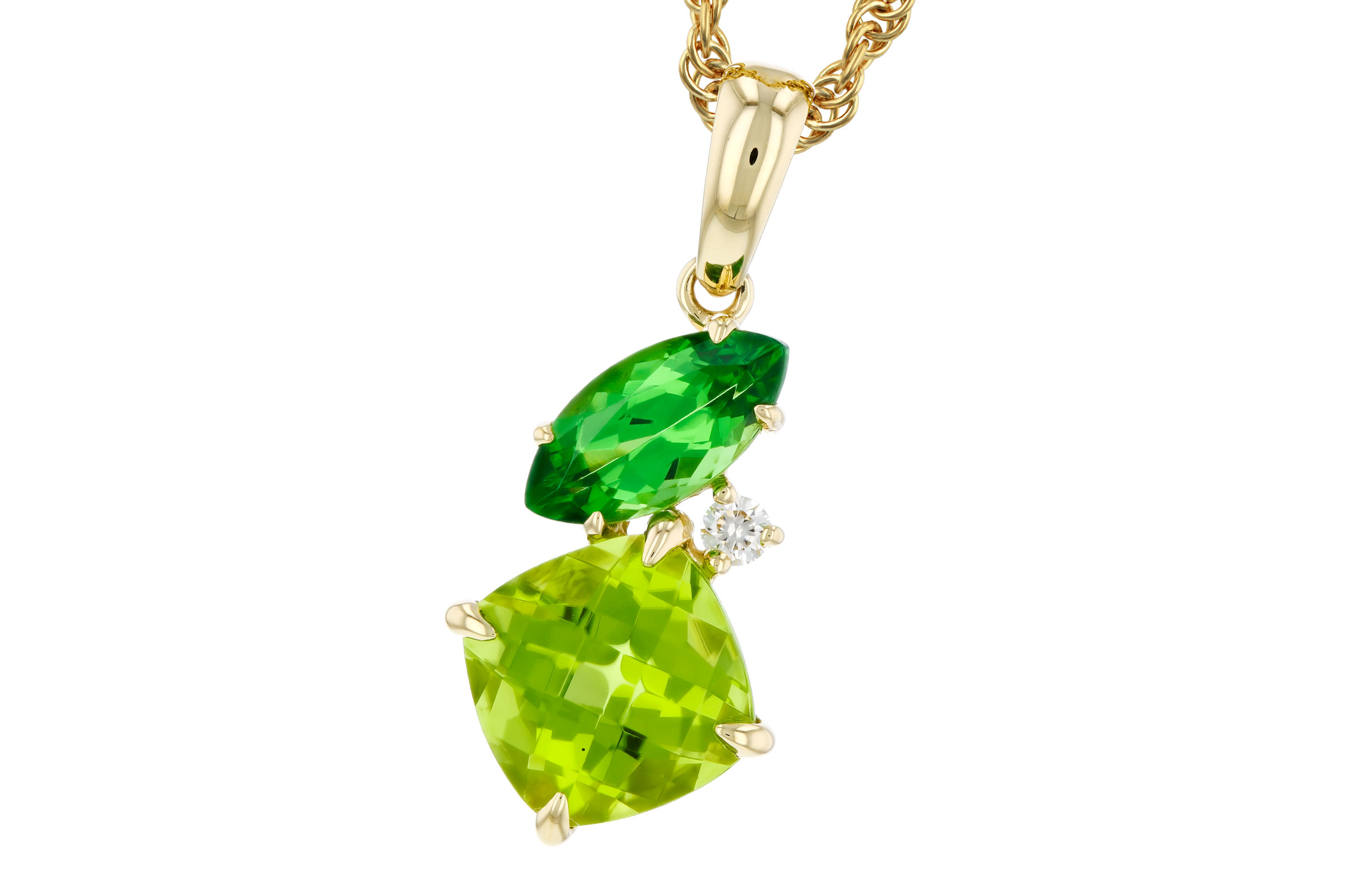 L330-03293: NECKLACE 1.97 TW SEMI-PREC (PER,TSAV) 2.00 TGW