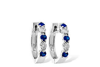 M055-48748: EARRINGS .33 SAPP .52 TGW