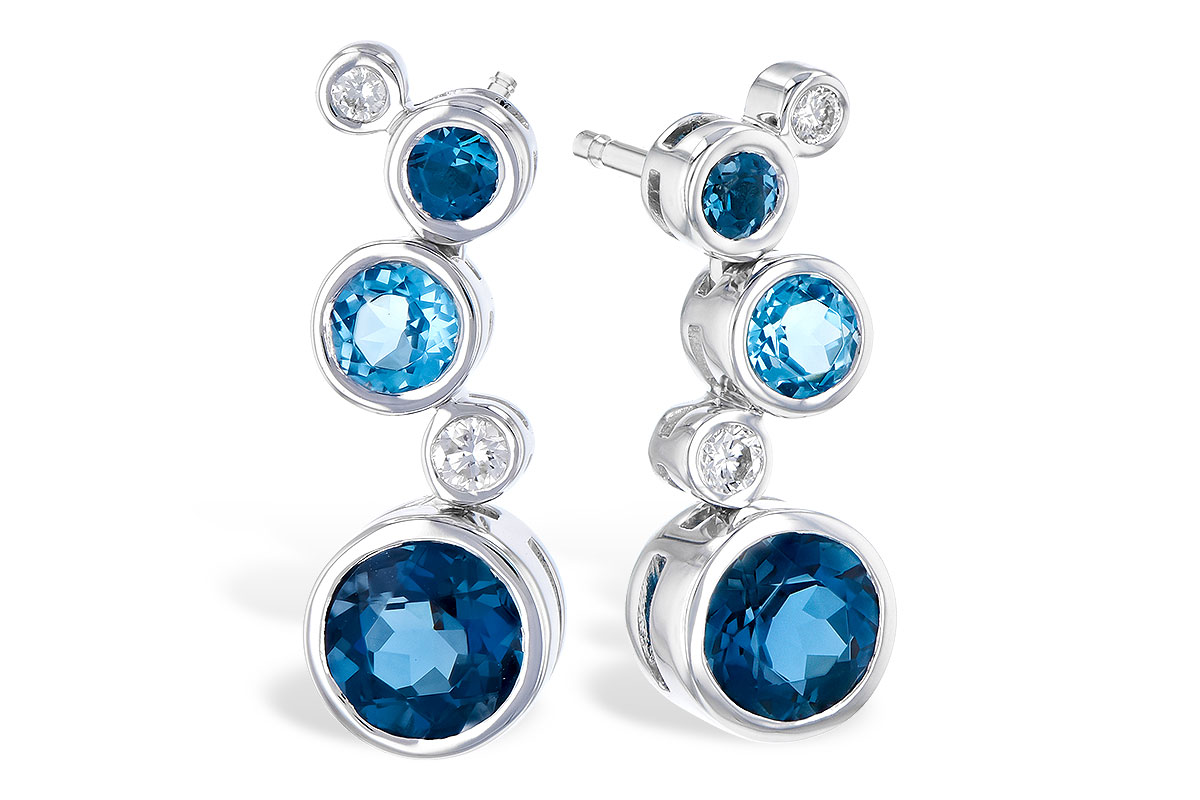 M327-34257: EARR 2.27 BLUE TOPAZ 2.40 TGW