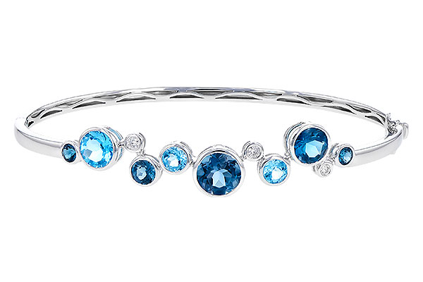 M328-18757: BANGLE 3.95 TW BLUE TOPAZ 4.06 TGW