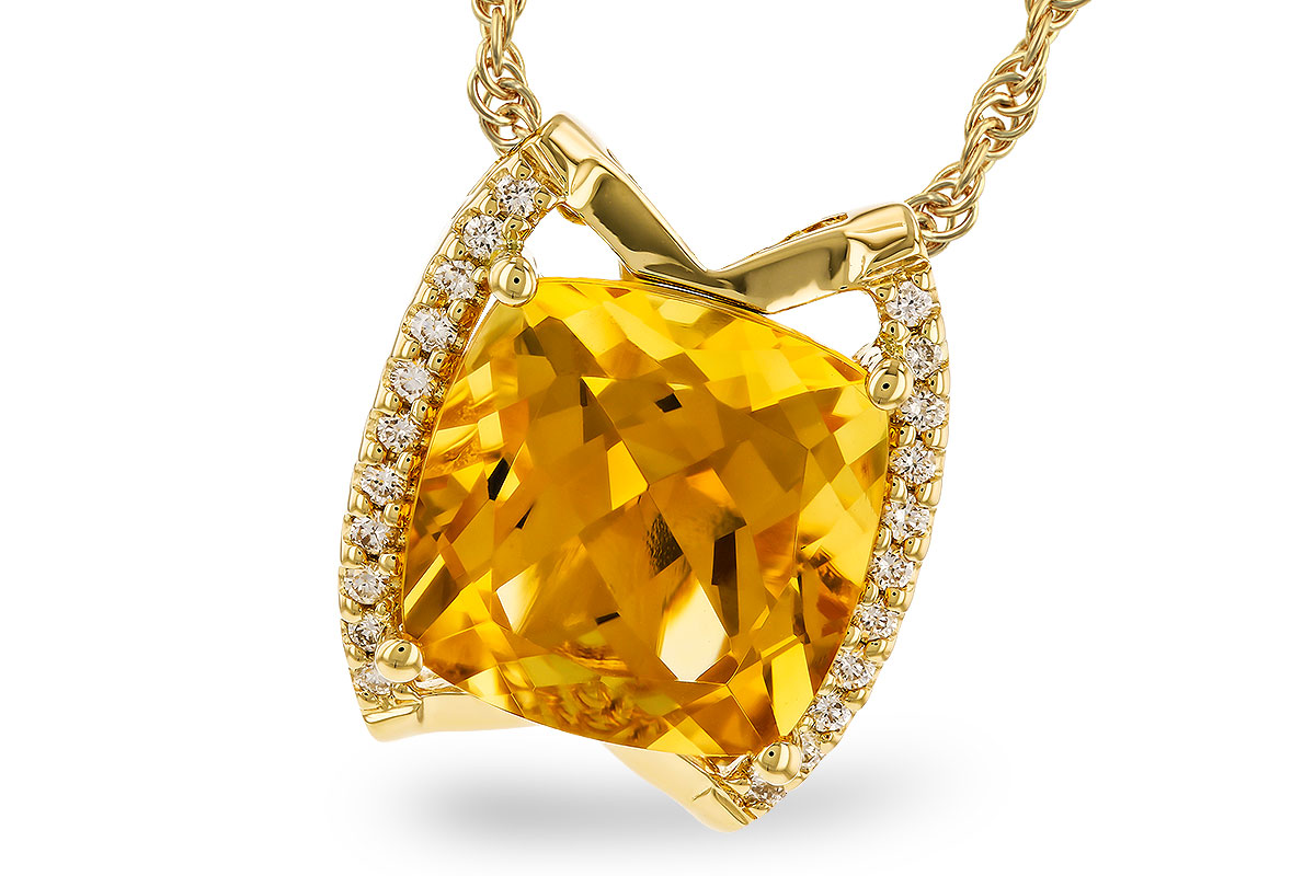 M328-23357: NECKLACE 3.74 CITRINE 3.85 TGW (10MM CIT)