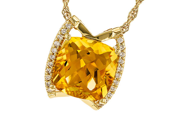 M328-23357: NECKLACE 3.74 CITRINE 3.85 TGW (10MM CIT)