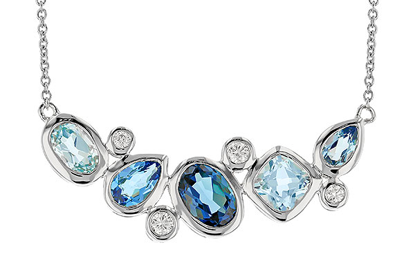 M328-24193: NECK 2.57 BLUE TOPAZ TW 2.72 TGW (18 INCHES)