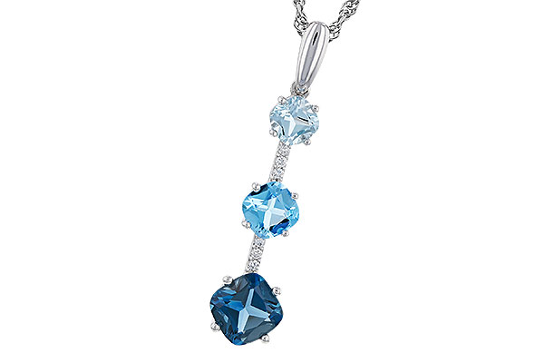 M329-10611: NECK 1.87 TW BLUE TOPAZ 1.90 TGW
