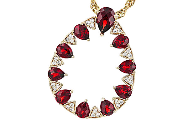 M329-11466: NECKLACE 1.85 GARNET 1.96 TGW