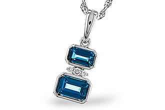 M329-11511: NECK .95 TW LONDON BLUE TOPAZ .98 TGW