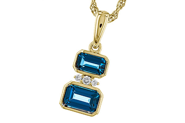 M329-11511: NECK .95 TW LONDON BLUE TOPAZ .98 TGW