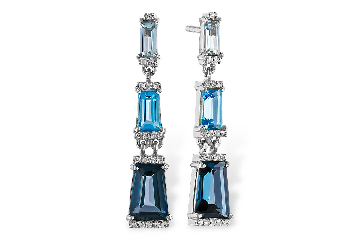 M329-13302: EARRINGS 2.55 BLUE TOPAZ 2.62 TGW