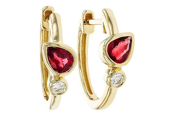 M329-14266: EARRINGS .48 RUBY .54 TGW