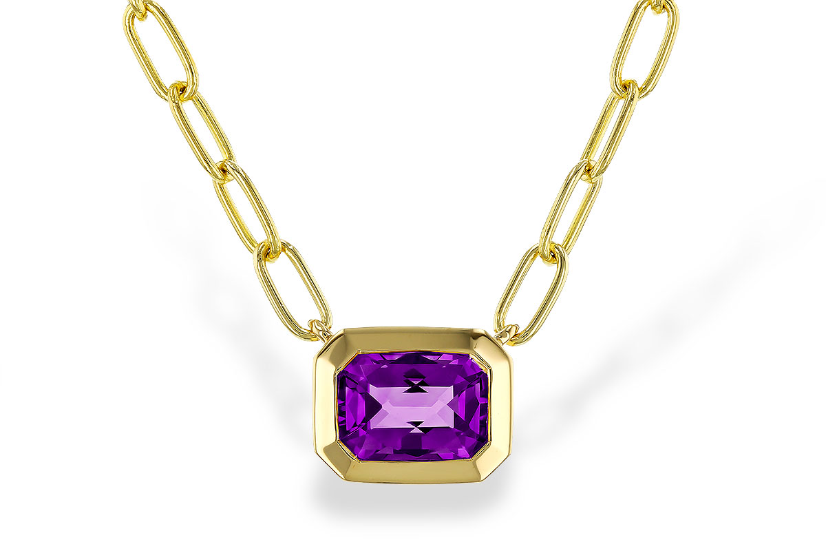 M329-15166: NECKLACE .82 AMETHYST (18")