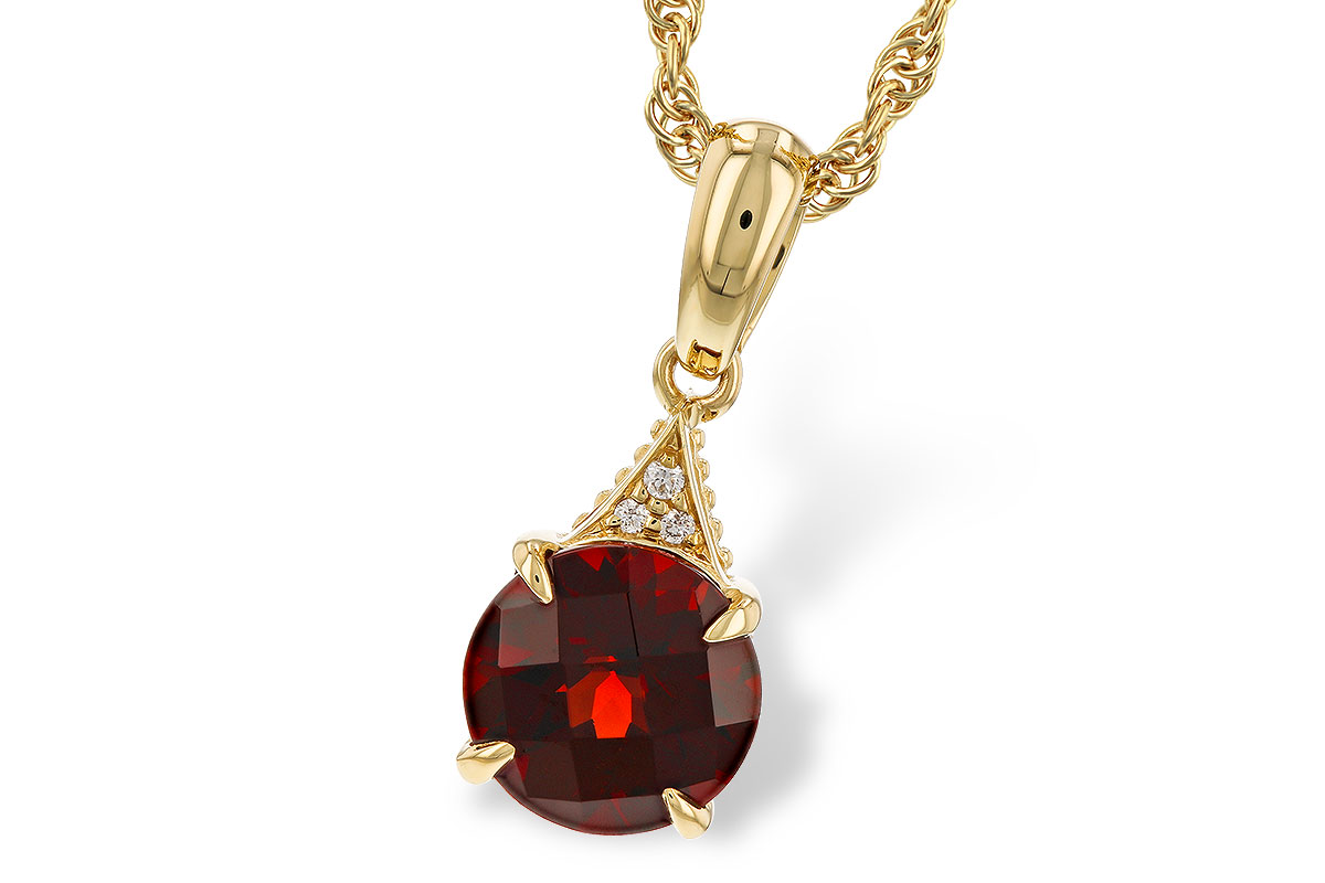 M329-16020: NECK 1.46 GARNET 1.47 TGW (7MM RD)