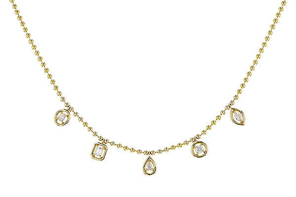 M329-16966: NECKLACE .50 TW FANCY CUT DIAS (18")
