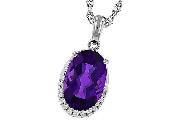 M329-17820: NECKLACE 2.70 AMETHYST 2.76 TGW (12x8MM OV)