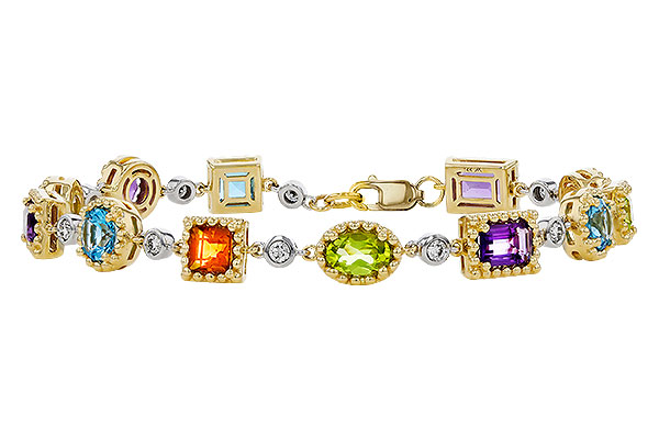 M329-17857: BRACELET 4.63 SEMI-PREC (AMY,BT,CIT,PER) 5.05 TGW