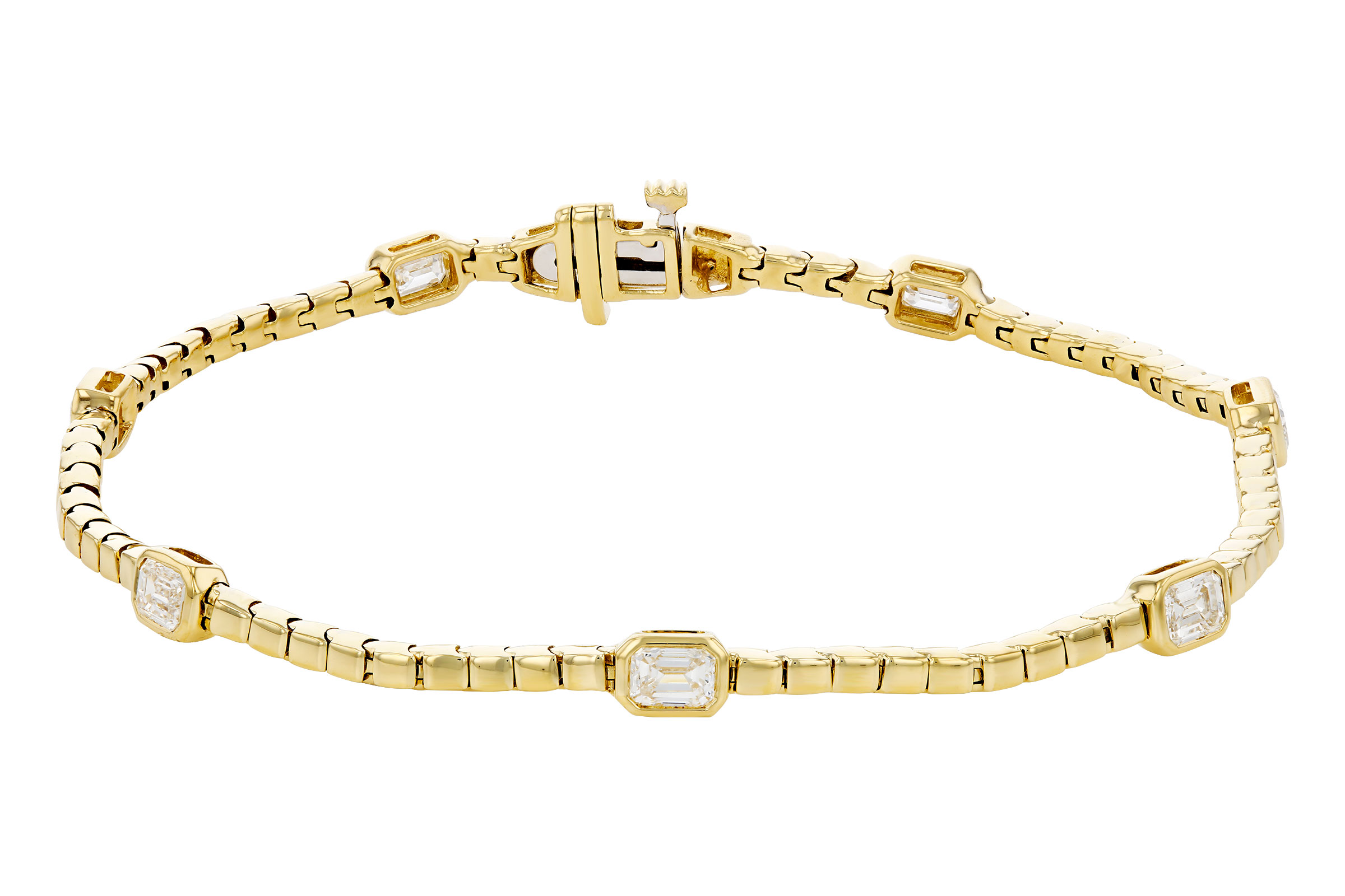 M330-02420: BRACELET 1.32 TW EMERALD CUT DIA (7")
