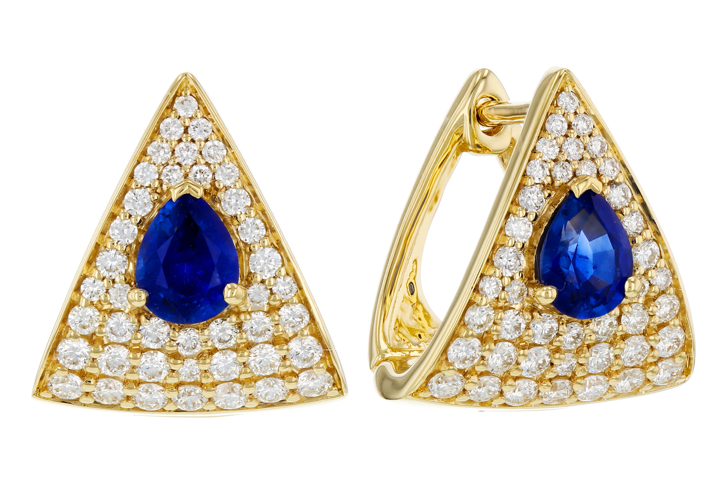 K330-02430: EARRINGS .65 TW SAPPHIRE 1.20 TGW (5x4MM SA)